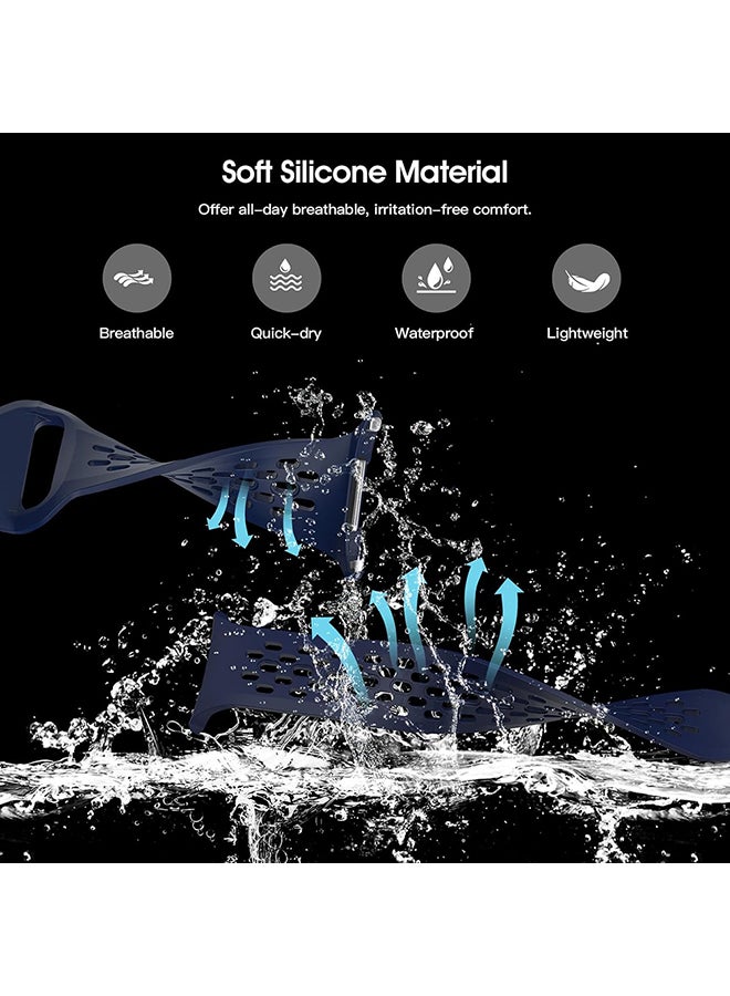 O Ozone (Pack of 6) Sport Band for Samsung Galaxy Watch Ultra Bands, Soft Silicone Soft Silicone and Breathable Replacement Strap for Galaxy Ultra Watch Band 47mm for Men - - Image 3