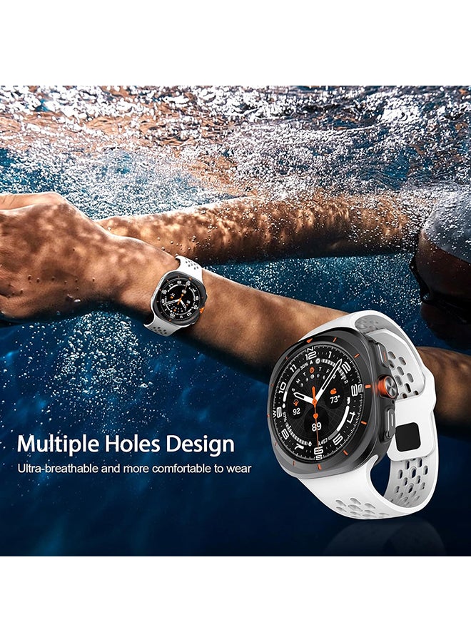 O Ozone (Pack of 6) Sport Band for Samsung Galaxy Watch Ultra Bands, Soft Silicone Soft Silicone and Breathable Replacement Strap for Galaxy Ultra Watch Band 47mm for Men - - Image 5