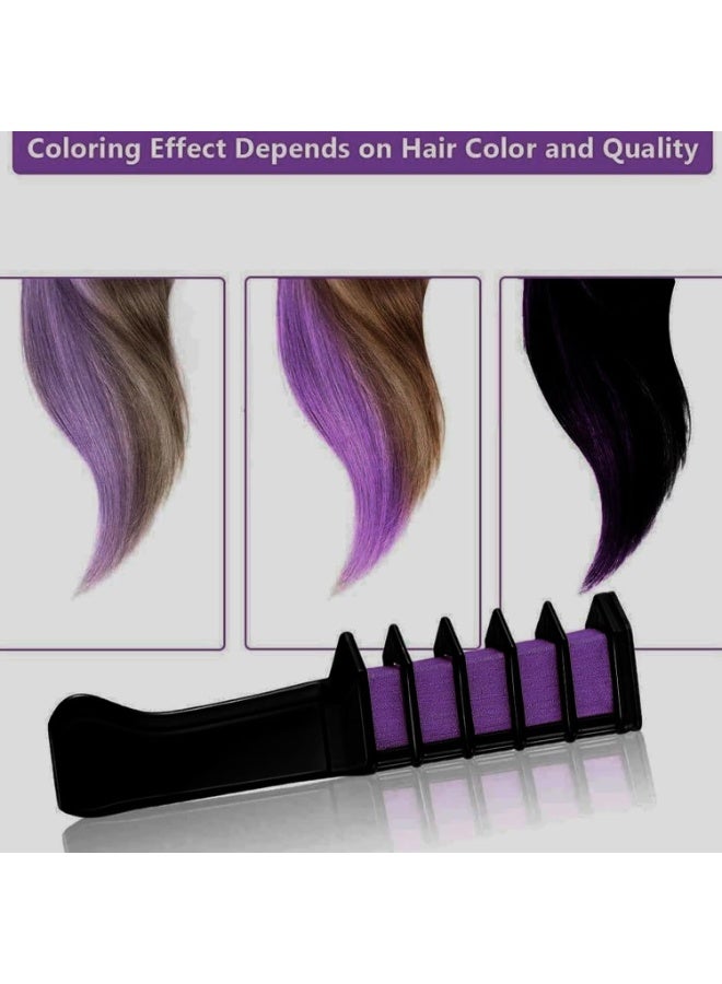 طباشير الشعر للفتيات والأطفال 10 قطع، طقم مشط طباشير مؤقت بألوان زاهية للشعر للفتيات من 4 إلى 10 سنوات هدايا أعياد الميلاد مكياج كوسبلاي DIY هدايا الحفلات - Image 5