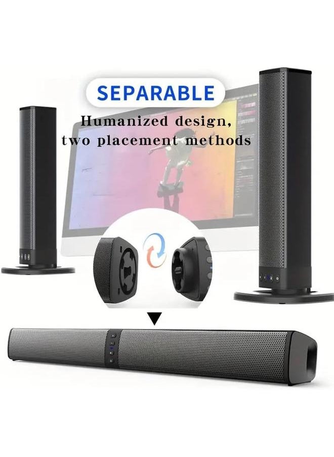 Generic - Soundbar Pc Gamer Subwoofer P2 Max Tv Notebook Mobile Tablet Portable Home Cinema Splitter Soundbar Bluetooth Speaker - Image 1