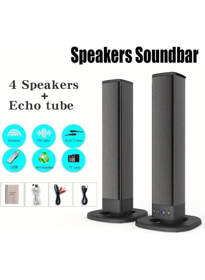 Generic - Soundbar Pc Gamer Subwoofer P2 Max Tv Notebook Mobile Tablet Portable Home Cinema Splitter Soundbar Bluetooth Speaker - Image 1