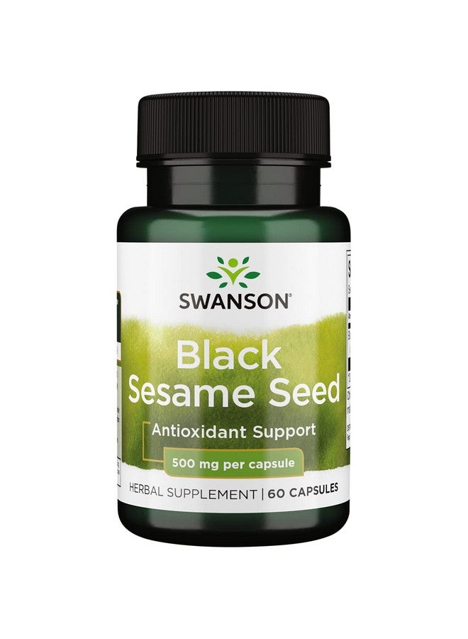 SWANSON Full Spectrum Black Sesame Seed 500 Milligrams 60 Capsules - Image 1