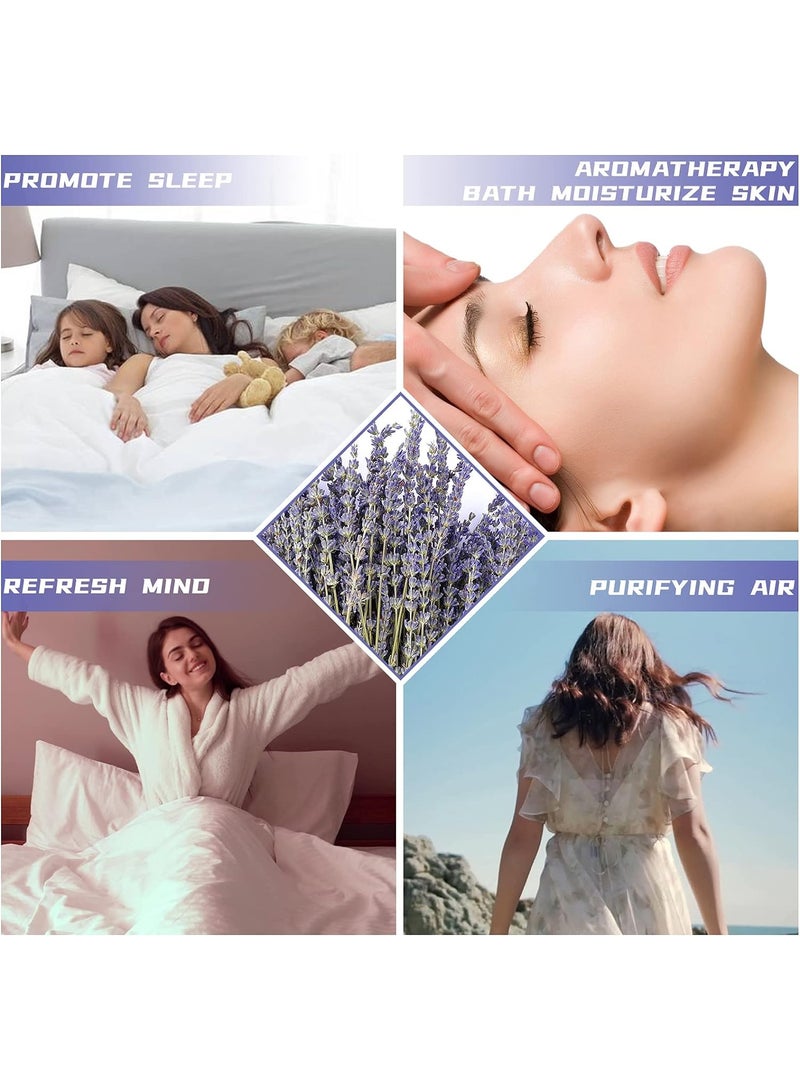 100Pcs Natural Dried Lavender Bouquet Decoration, 15.7 Inches Dried Flowers Bouquet for Wedding Home Office Table Kitchen Decoration - Image 2