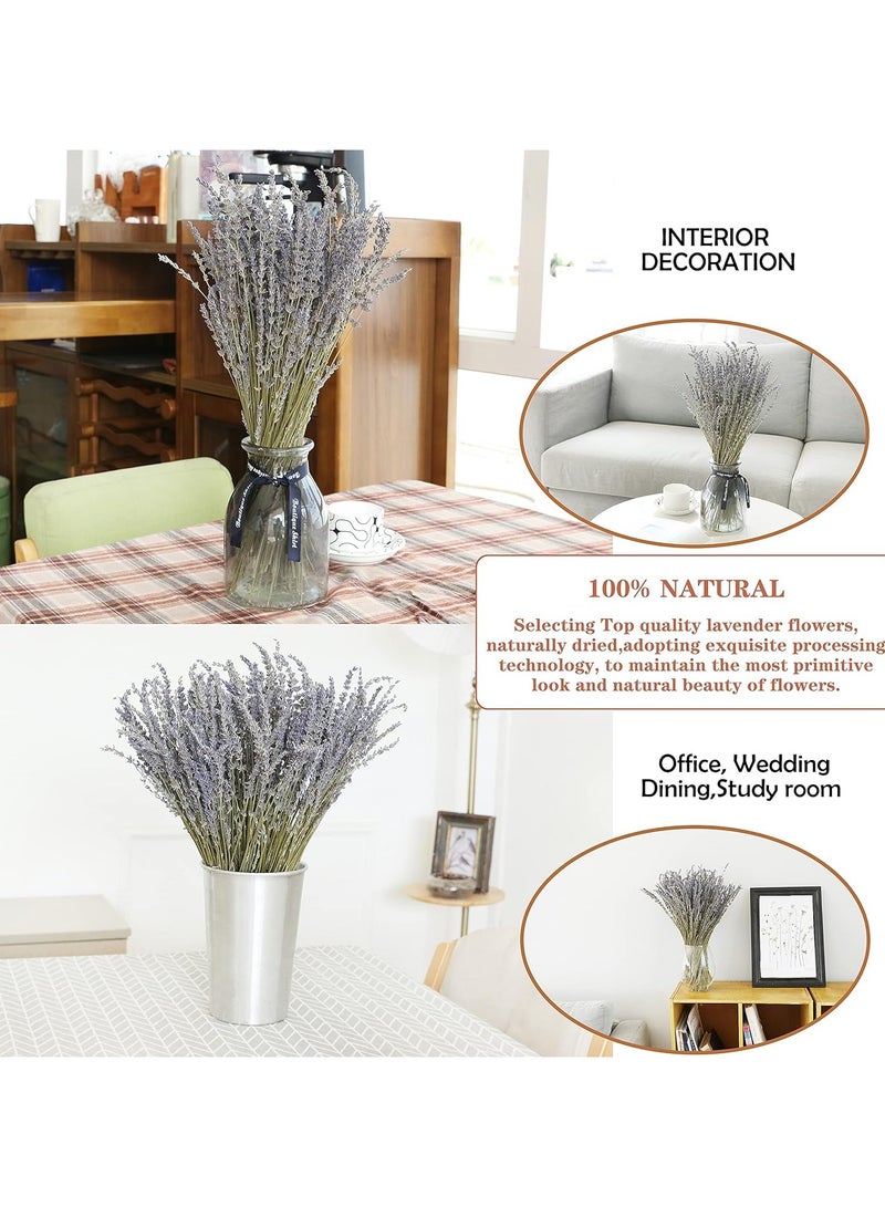100Pcs Natural Dried Lavender Bouquet Decoration, 15.7 Inches Dried Flowers Bouquet for Wedding Home Office Table Kitchen Decoration - Image 4