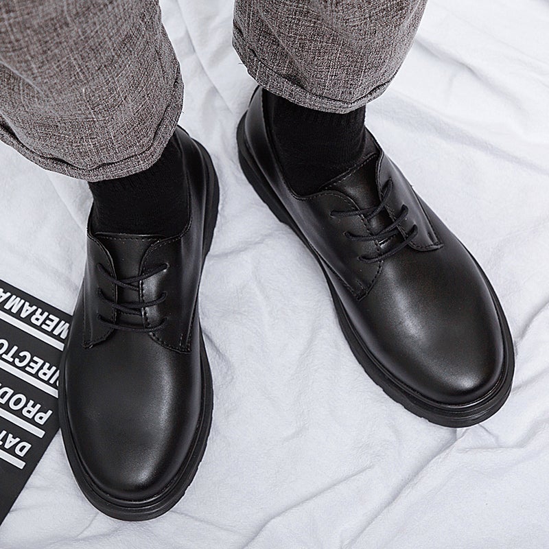 Teenagers Suit Leather Shoes Men'S Trendy Junior High School Primary School Students Middle School Children'S Small Leather Shoes Performance Boys Trendy Shoes - Image 1