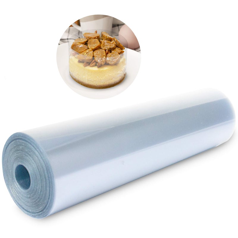 FIESTA WRAPS Cake Collar 8 x 600 in (50ft) - Acetate Roll - Acetate Sheets for Baking - Cake Wrapping Plastic - Acetato para Reposteria y Pasteles - Image 1