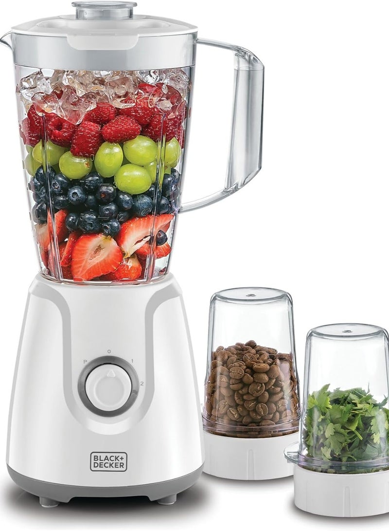 Black+ Decker 400W Blender With Grinder Mill & Chopper Mill, White - Bx4000-B5 400 W Bx4000-B5 BLACK/WHITE