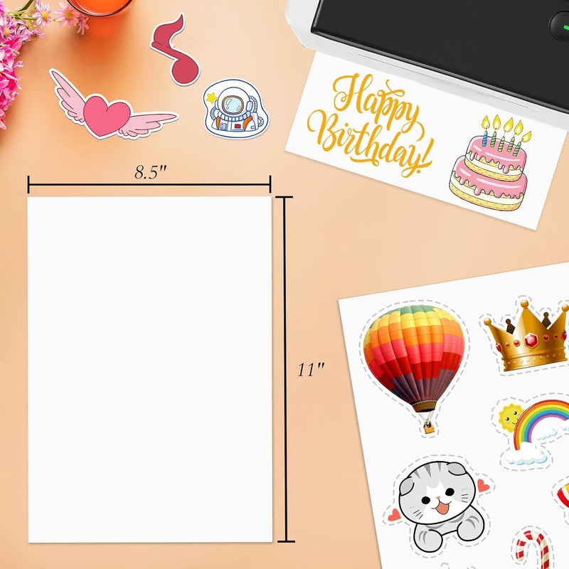 NefLaca 30 Full Sheets Sticker Paper for Laser & Ink Jet Printers, 8.5" x 11" Full Sheet Address Shipping Labels - Image 2