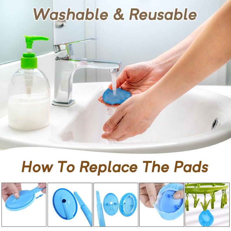 eyxformula 2 Pcs Lotion Applicator Pads - Washable & Reusable Replacement Pads for Eyxformula Lotion Applicators for Back, Leg, Feet - Entire Body Skin Care Tools - Image 3