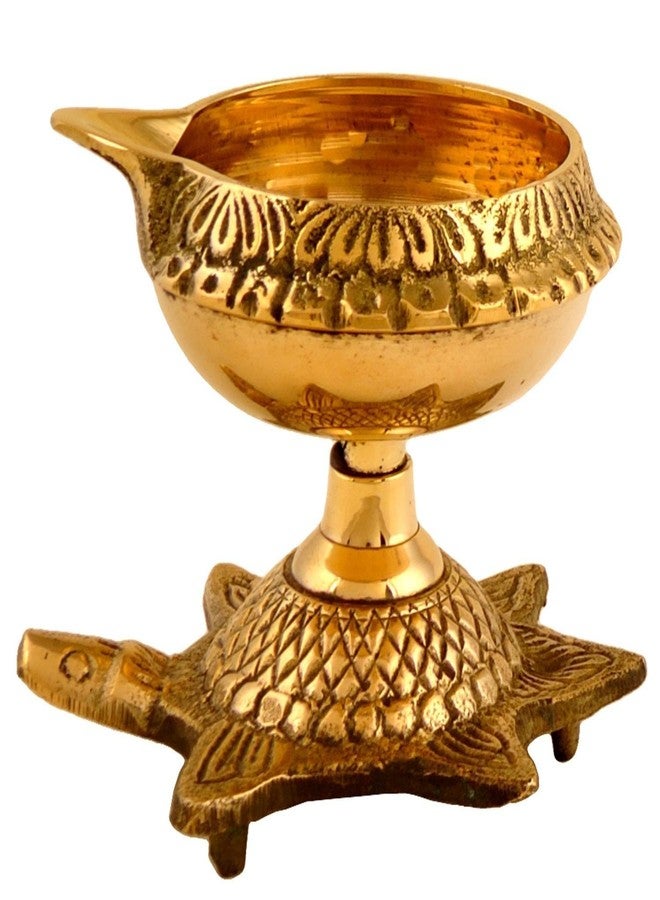 Hashcart Brass Kuber Diya for Puja - Turtle Diya Diwali Diyas [ Pack of 2 Pc ] - Indian Brass Oil Lamp - Kutthu Vilakku Deepam for Diwali Decorations - Indian Housewarming Return Gift Hashcart® - Image 2