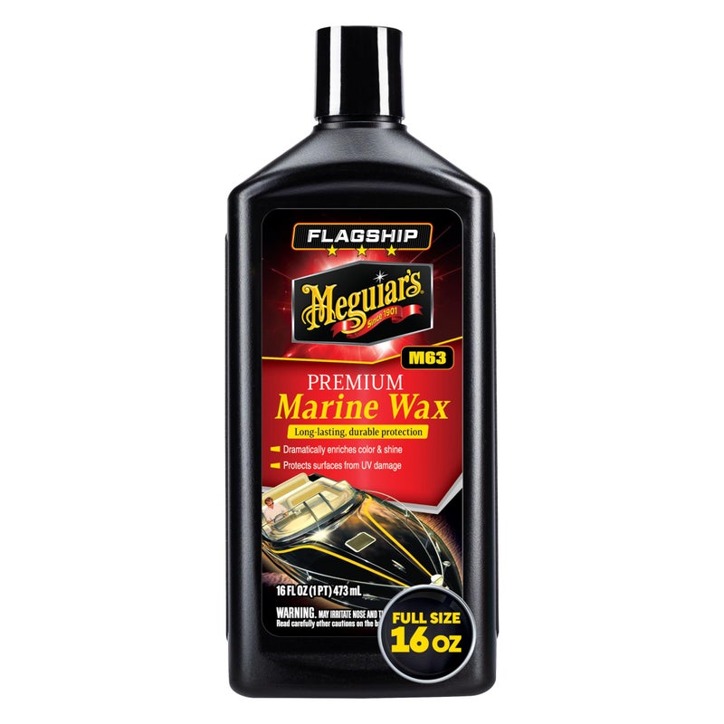 Meguiar's Flagship Premium Marine Wax M6316 - Synthetic RV and Boat - Durable Fiberglass and Gel Coat Protection for a Long-Lasting Shine - Professional-Grade with UV Protection, 16 Oz Liquid - Image 1