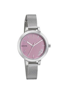 Sonata Women's Analog Round Shape Stainless Steel Wrist Watch - 8141SM12 - 39.4 Mm  - Image 1