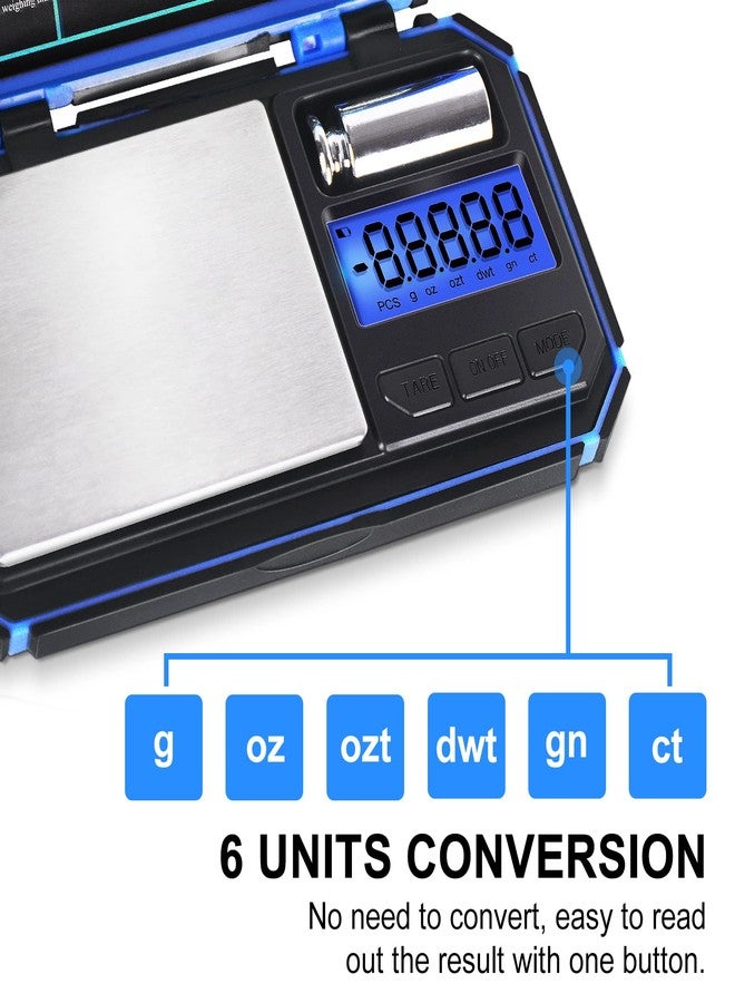 Fuzion TU-X Digital Pocket Scale, 200g/0.01g Gram Scale with 6 Units for Personal Hobbies, Small Scale for Food Ounces and Grams, Measuring Jewelry, Herb, Powder - Image 2
