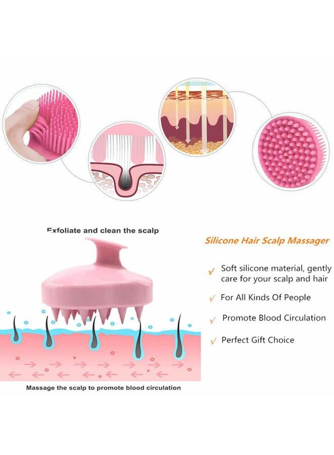 CINLITEK Silicone Shower Body Brush & Hair Scalp Massager Shampoo Brush, Long Handle Back Bath Brush,Exfoliating Body Scrubber, Back Scrubber for Shower, Hair dandruff shampoo Brush for Men,Women&Pets-2Pack - Image 4