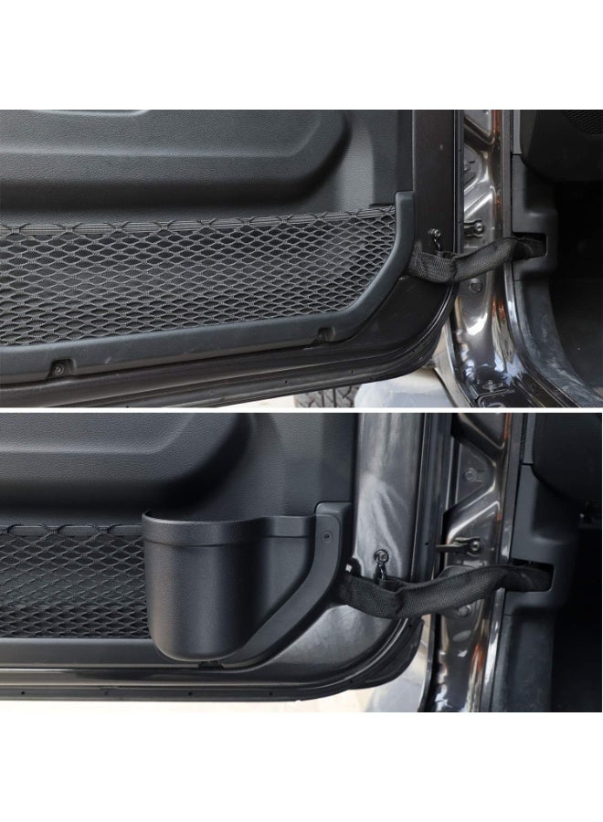 Door Pocket Front Door Storage Box Door Cup Holder Interior Accessories Compatible with Jeep Wrangler 2018-2023 JL JLU 2/4-Door, Black - Image 5