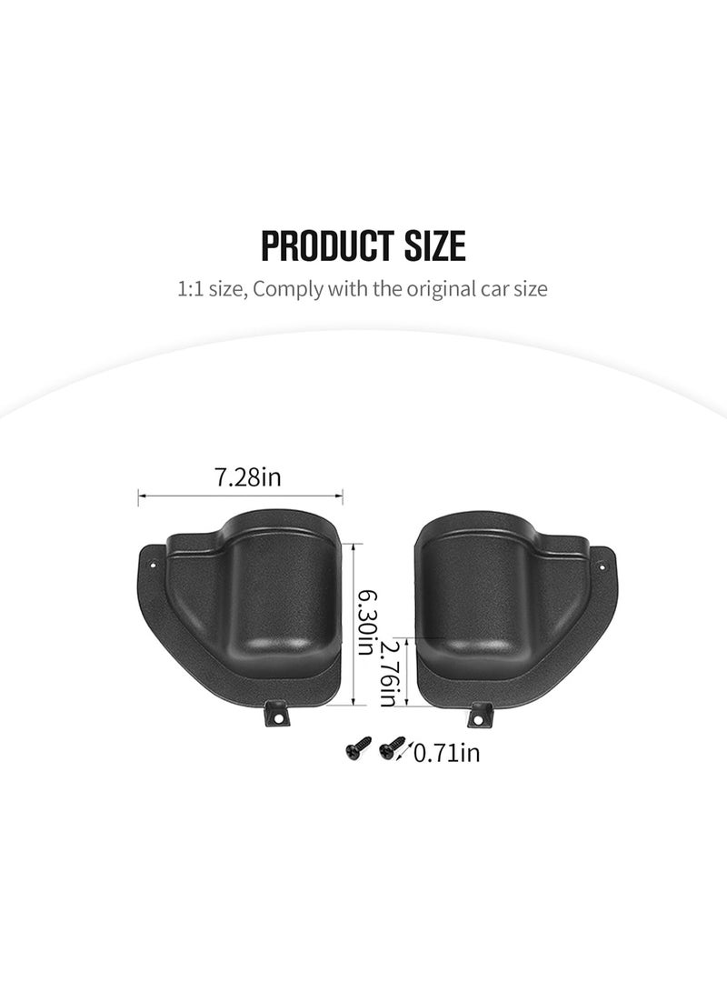 Door Pocket Front Door Storage Box Door Cup Holder Interior Accessories Compatible with Jeep Wrangler 2018-2023 JL JLU 2/4-Door, Black - Image 2