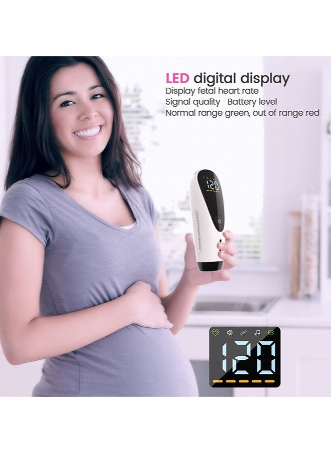 Jccgoo - Fetal Doppler Heart Rate Detector, Portable Home Doppler Meter With LCD Display, For Monitoring Baby's Heartbeat At Home - Image 1