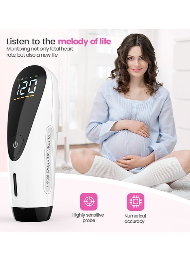 Jccgoo - Fetal Doppler Heart Rate Detector, Portable Home Doppler Meter With LCD Display, For Monitoring Baby's Heartbeat At Home - Image 1