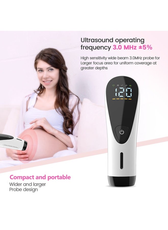 Jccgoo - Fetal Doppler Heart Rate Detector, Portable Home Doppler Meter With LCD Display, For Monitoring Baby's Heartbeat At Home - Image 1