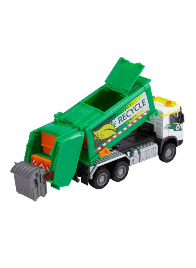 Majorette Volvo FMX Truck Garbage Collector, 19 cm Officially Licensed Volvo Garbage Truck, Grand Series Diecast Toy with Metal Cab, Freewheel, Movable Container and Accessories, Ages 3+ - Image 1