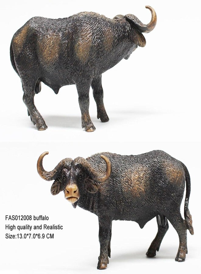 MALLEXO 2PCS Realistic Buffalo with Baby Calf Animal Toys for Kids 3+ | Attractive Cow Miniature Animals Action Figures Toy Set for Boys & Girls Birthday Gifts for Children Education | Decoration Item - Image 5