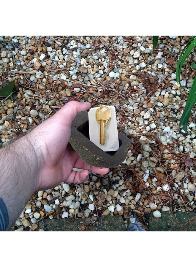 general Hide a Key Fake Rock with Secret Compartment, Stone Key Hider for Outdoor Garden Yard - Image 4