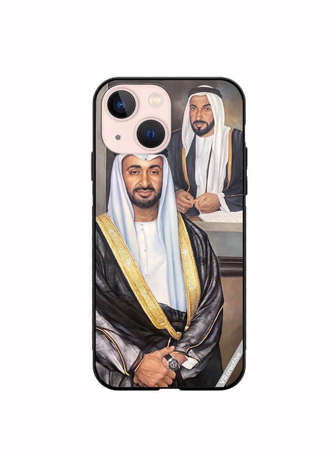 VR CREATIVE غطاء حماية لجهاز آبل آيفون 13 بتصميم الشيخ محمد بن زايد آل نهيان والشيخ زايد بن سلطان آل نهيان متعدد الألوان - Image 1