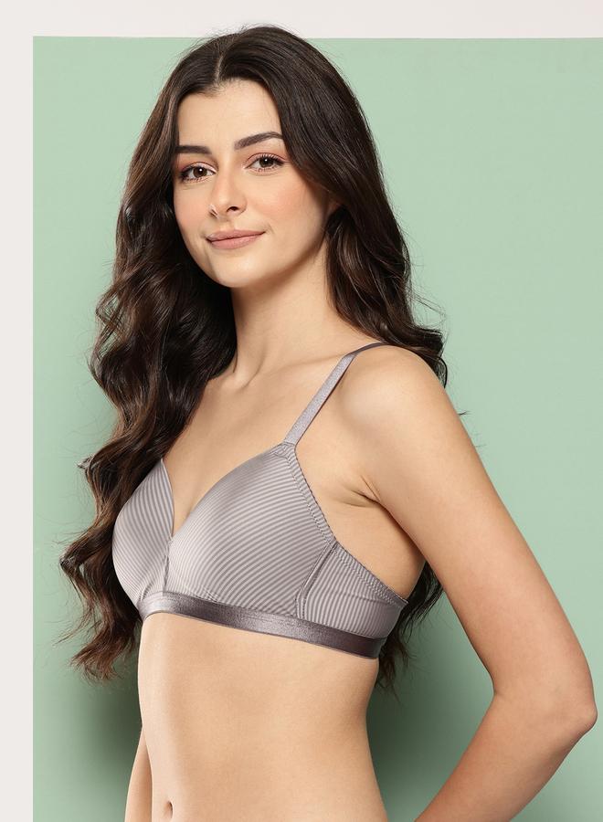 Leading Lady Grey Lightly Padded Non Wired T-Shirt Bra - Image 3