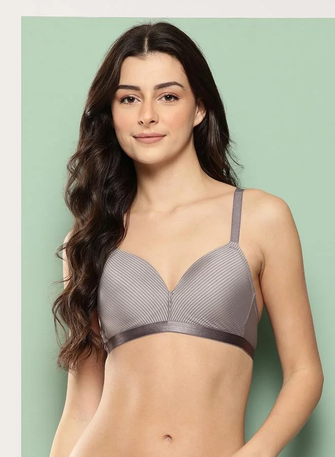 Leading Lady Grey Lightly Padded Non Wired T-Shirt Bra