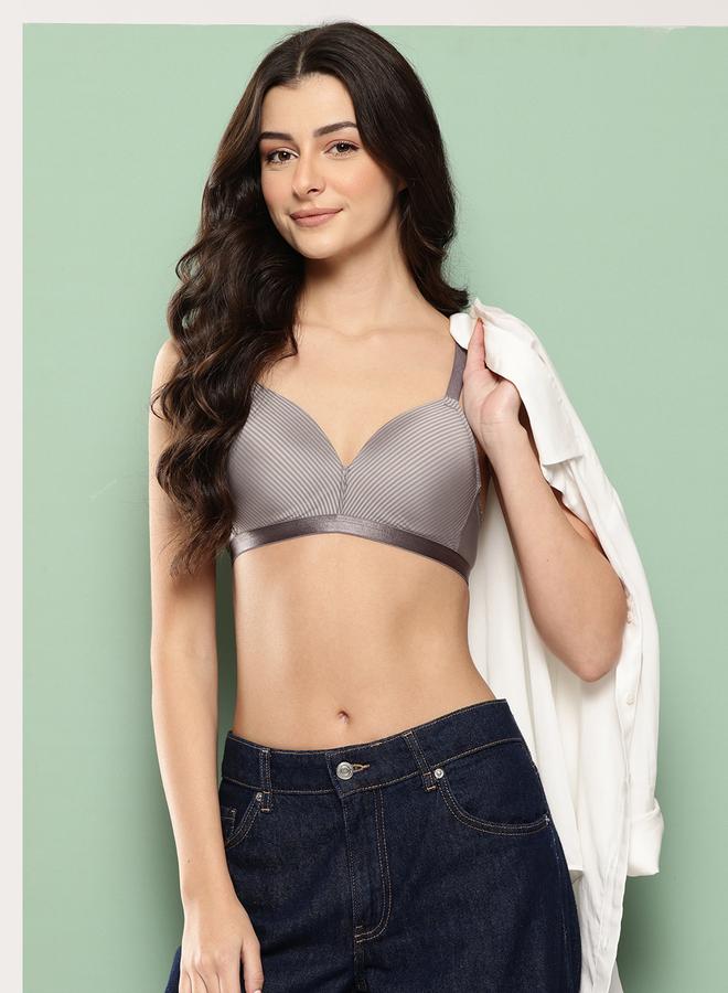 Leading Lady Grey Lightly Padded Non Wired T-Shirt Bra - Image 5