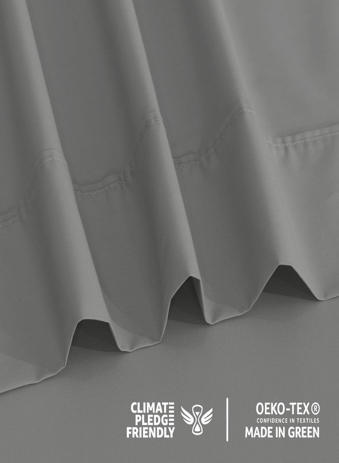 RUVANTI 100% Cotton King Size Sheets Set, 4 Pieces, Soft & Breathable Percale Weave Bedding, Deep Pocket 16", Hotel Standard, Crisp Cool Feel, Durable, Perfect Dyed Bed Sheet, Dark Grey - Image 5