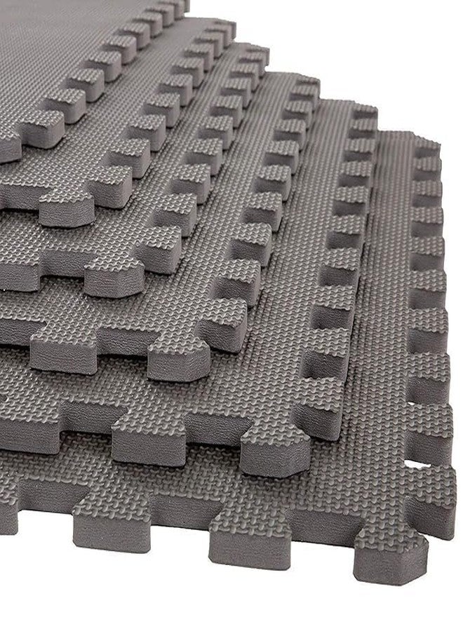 WENGTY EVA Interlocking Floor Mat for Kids Play, Gym Exercise, Prayer Room | Soft Cushion, Water Resistant, Non-Slip, Portable Multipurpose Foam Puzzle Tiles (30x30 cm, 10 Pieces) (Gray) - Image 1
