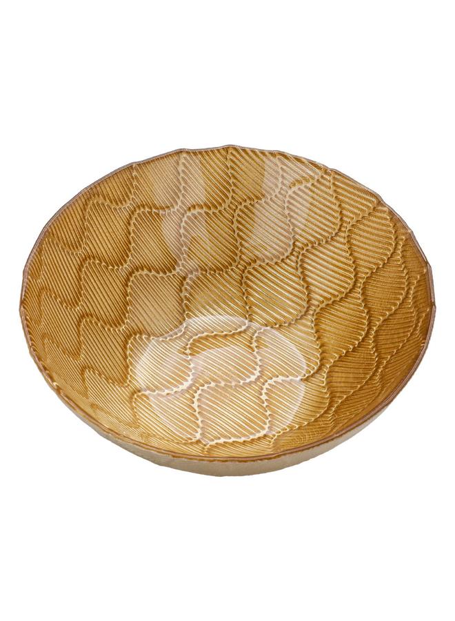 Alsaif Glass Serving Bowl 15X15X6 Cm Gold - Image 2
