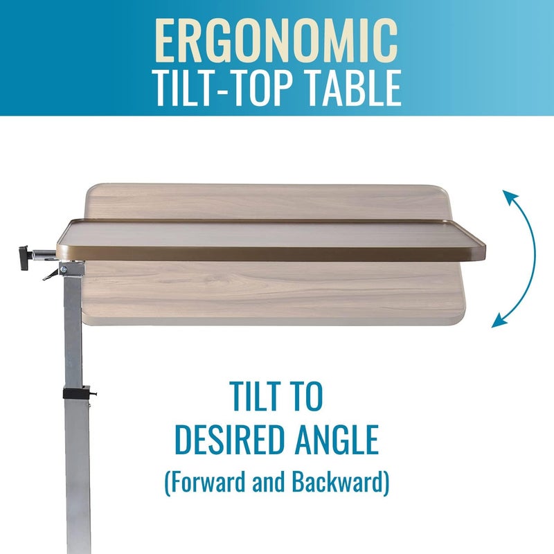 DMI Briggs Healthcare HD Over Bed Table Tilt Top Table - Image 4