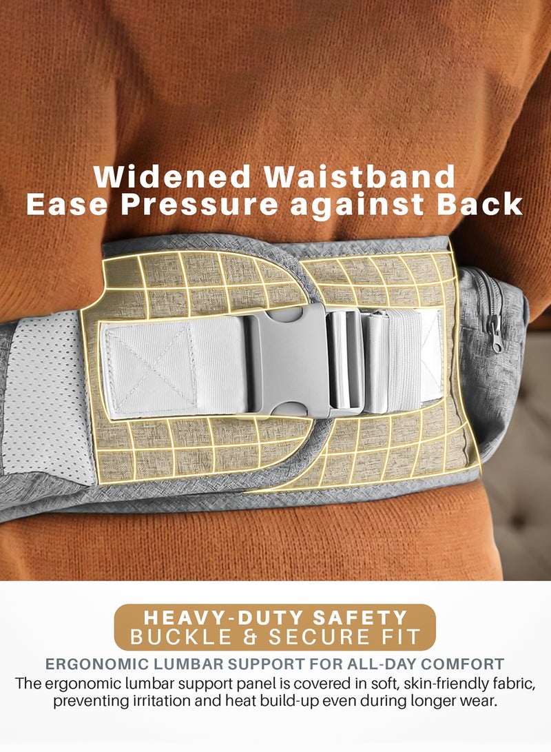 بيبي حاملة أطفال إرجونست ٦ في ١ لحديثي الولادة | حاملة أطفال مزودة بمقعد للورك، ودعم أسفل الظهر، وجيوب تخزين | حقائب حمل مريحة مع مشبك أمان، ووسادة مقعد عريضة، وحاملة أطفال شبكية قابلة للتهوية، لون أزرق، من عمر ٠ إلى ٣ سنوات - Image 5