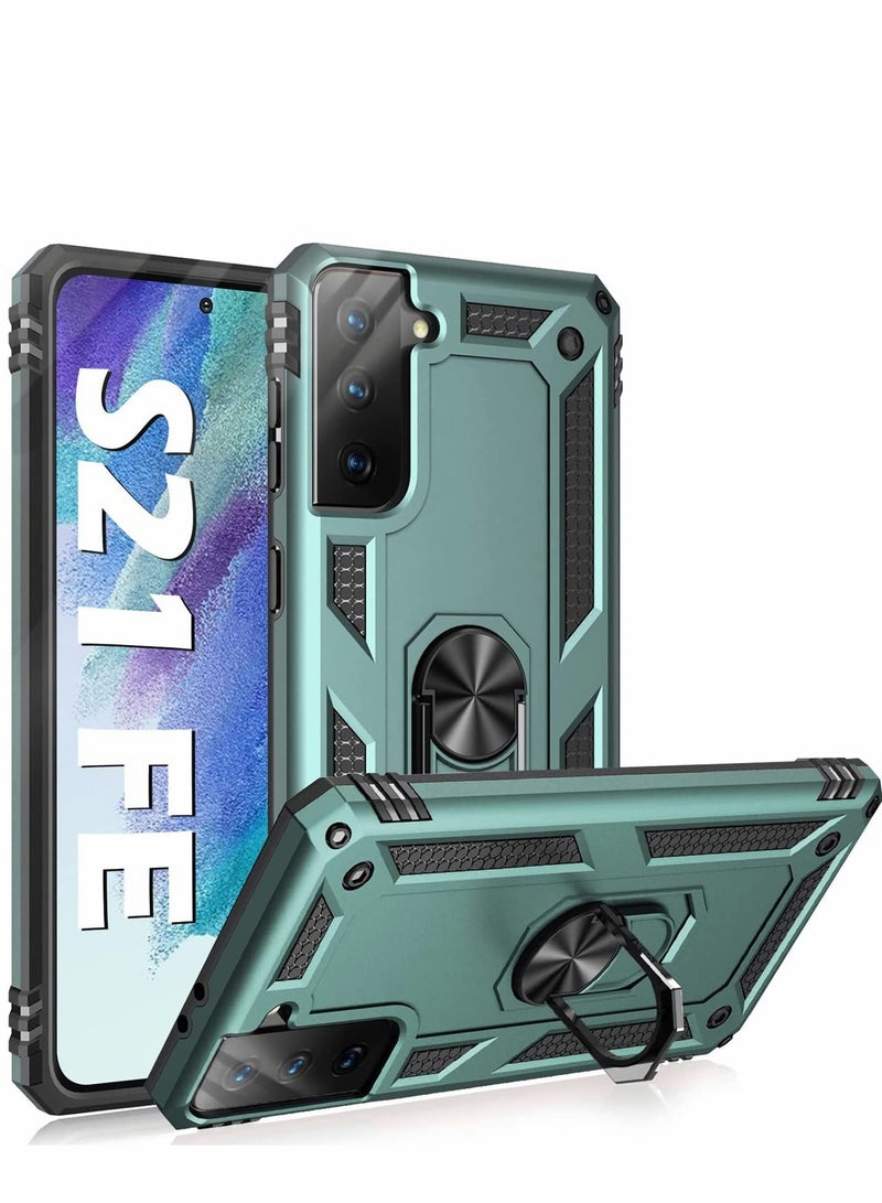 حافظة ثقيلة متينة لهاتف سامسونج S21 FE - حماية مضادة للصدمات بمعيار عسكري مع حامل مغناطيسي - حماية جالاكسي 5G - Image 1