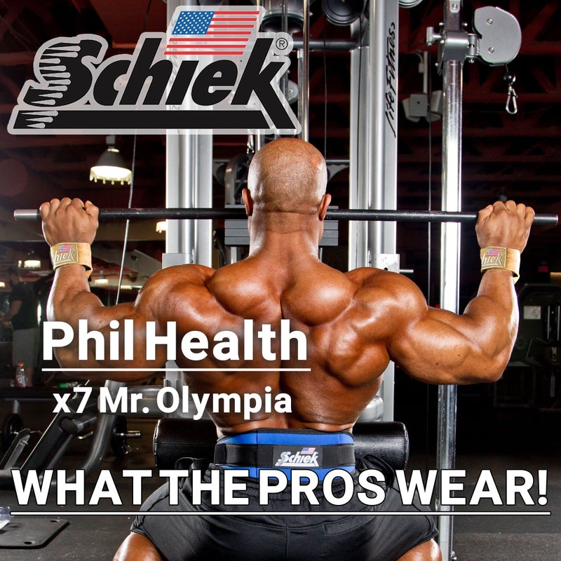 Schiek Sports Model 1000LLS Leather Weight Lifting Straps (Tan) - Image 4