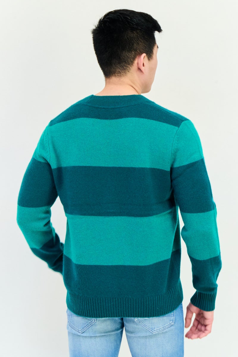 ESPRIT Men V-Neck Stripe Cardigan, Multicolor  - Image 4