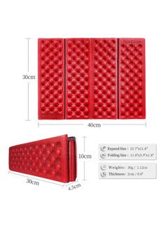 AceCamp AceCamp 3940 Portable Lightweight Mini Waterproof Folding Mat, Foam Sitting Pad for Outdoor Activities, Foldable Kneeling and Seat Cushion for Comfort, Red  - Image 4