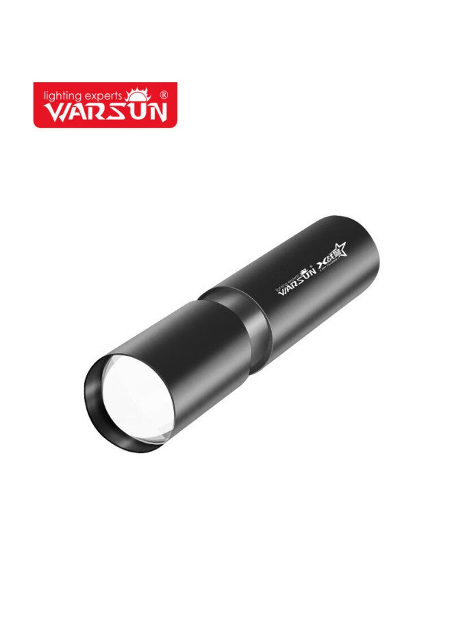 Warsun 518B Flashlight, Compact Led, High Brightness, Zoomable, Multifunctional, Mini, For Outdoor And Home Use, Long-Range - Image 4