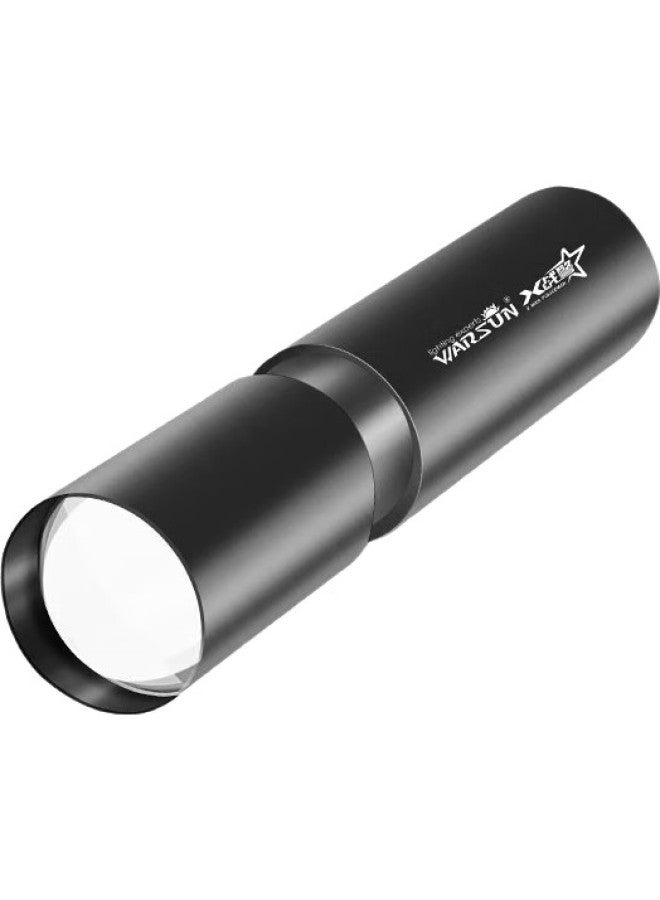 Warsun 518B Flashlight, Compact Led, High Brightness, Zoomable, Multifunctional, Mini, For Outdoor And Home Use, Long-Range - Image 2