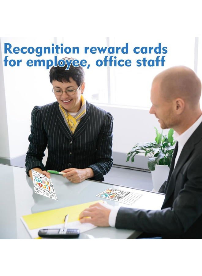 IANFEPH 100 Pcs Shout Out Cards for Teachers Students Employees Appreciation Recognition Reward Card Motivational Notes Cards for School, Office, Bulletin Board Decor (Black Cards) - Image 5