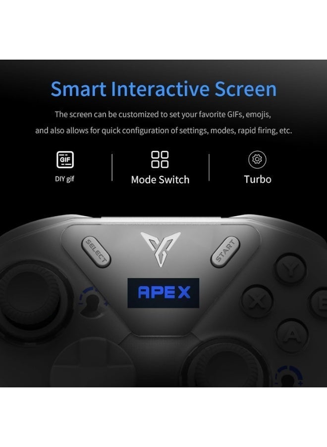 Flydigi Vader 5 Pro Wireless Controller for PC/Switch/Mobile (Not compatible with Xbox/PlayStation), Hall Effect Joysticks, Linear and Precision Control Buttons, 1000Hz Response Rate, 8 Programmable Buttons, ABXY Mechanical Buttons, Black - Image 2