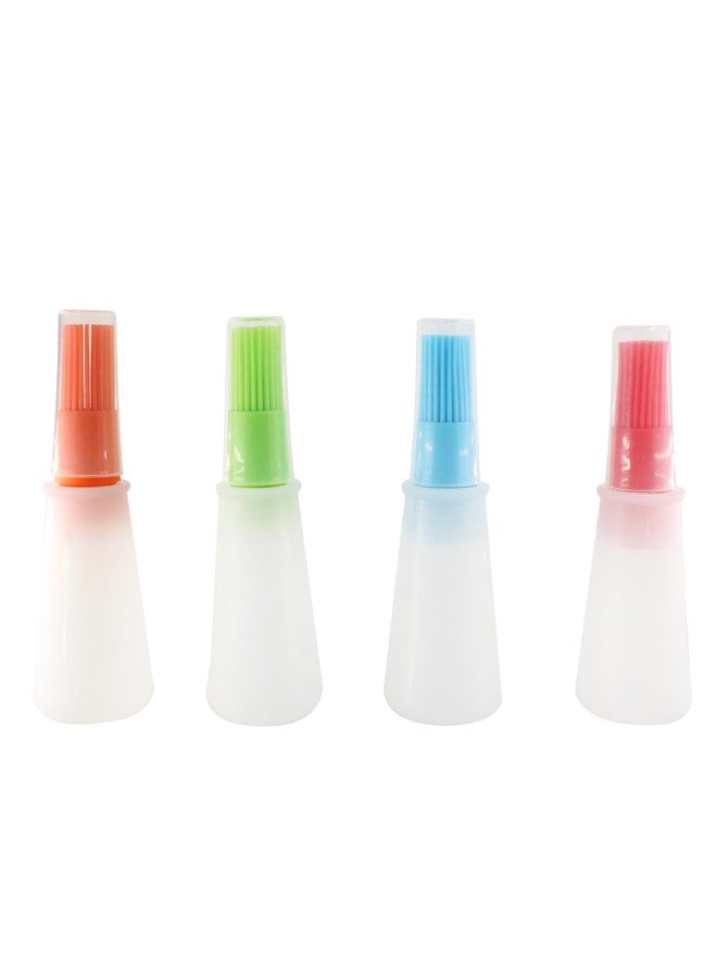 Septe silicone basting brush for cooking,oil brush for cooking,4pcs (Red, orange, green, blue) - Image 1