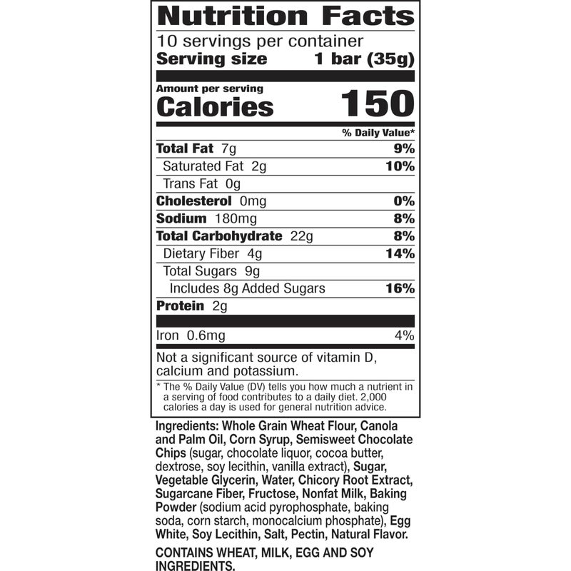 Nature Valley Soft Baked Muffin Bars, Chocolate Chip, Snack Bars, 10 Bars, 12.4 oz - Image 2