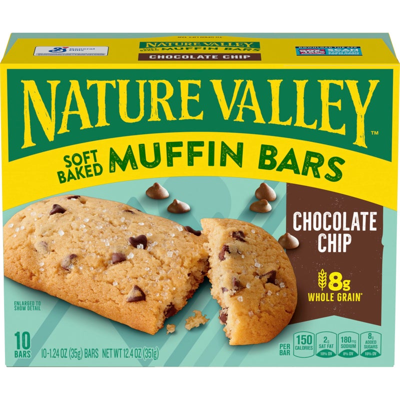 Nature Valley Soft Baked Muffin Bars, Chocolate Chip, Snack Bars, 10 Bars, 12.4 oz - Image 3