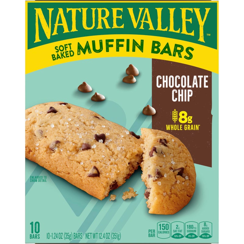 Nature Valley Soft Baked Muffin Bars, Chocolate Chip, Snack Bars, 10 Bars, 12.4 oz - Image 4