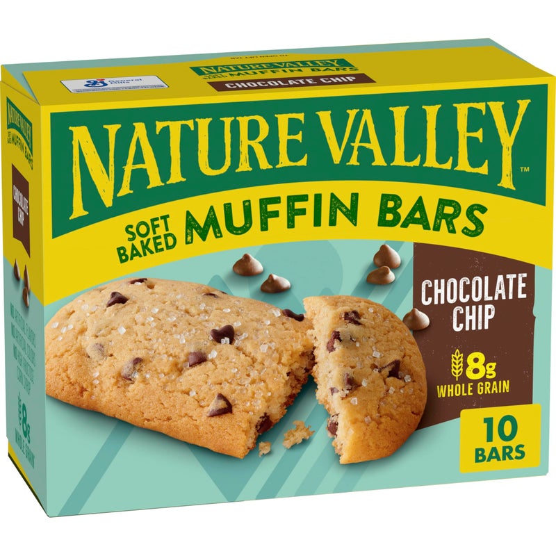 Nature Valley Soft Baked Muffin Bars, Chocolate Chip, Snack Bars, 10 Bars, 12.4 oz - Image 1