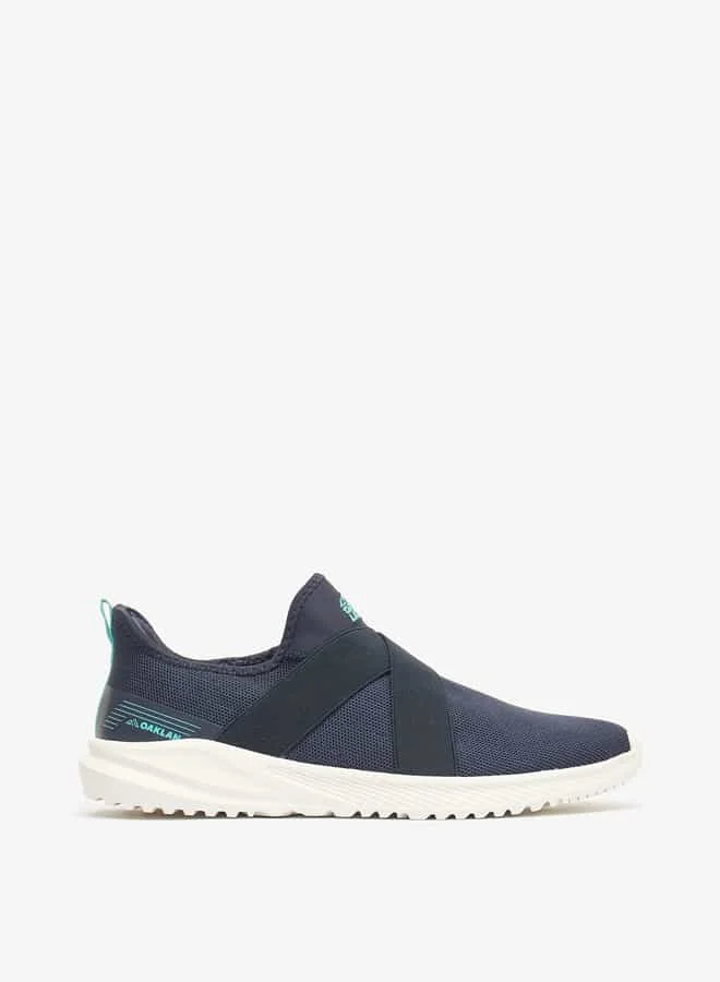Oaklan by Shoexpress Men Logo Detail Slip-On Sports Shoes with Pull Tabs