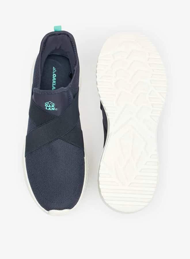 Oaklan by Shoexpress Men Logo Detail Slip-On Sports Shoes with Pull Tabs